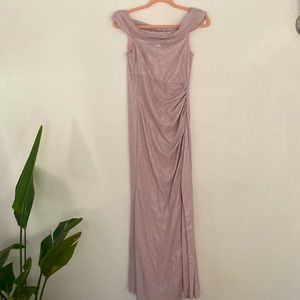 Goddiva Bardot maxi dress in pink - new with tags, never worn